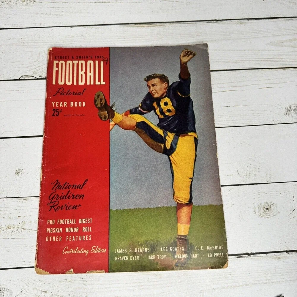 1945 Street & Smith's Football Pictorial Yearbook National Gridiron Review Vinta